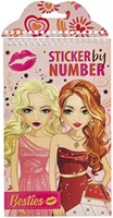 Besties Sticker nach Zahlen Malbuch - kreatives Spielzeug 18tlg-3