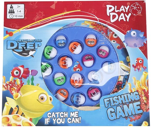 Angelspiel Geschicklichkeitsspiel mit 15 Fischen und Sound für Kinder-2