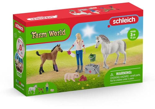 Schleich Farm World - Tierarzt besucht Stute und Fohlen 42486