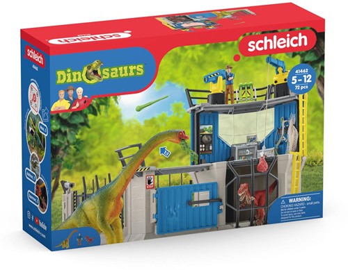Schleich 41462 Dinosaurs Spielset - Große Dino-Forschungsstation, Spielzeug ab 5 Jahren