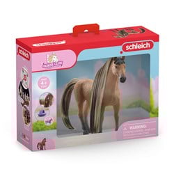 Schleich Beauty Pferd Akhal-Teke-Hengst - Spielfigur mit wechselbarer Mähne