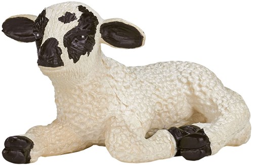 Mojo Farm Spielzeug Schwarzer Kopf Schaf Lamm liegend - 387060