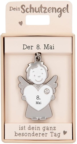 Depesche Schlüsselanhänger Engel Glück 08. Mai Geschenk für Kinder
