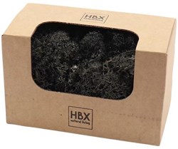 HBX natural living Dekorationsmoos schwarz 50g Rentiermoos Basteln Kinder