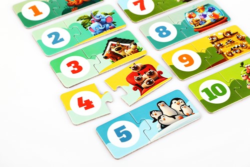 Puzzlika Puzzle - Zählende Tiere - 10x 2 Teile-3