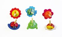 Eduplay Holz-Tierkreisel Set - buntes Spielzeug für Kinder