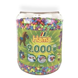Hama Bügelperlen - Kreatives Bastelset Pastell 9000 Stück