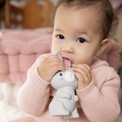 Ingenuity Beißspielzeug Sylvi aus Naturkautschuk - Baby Beißring Hase