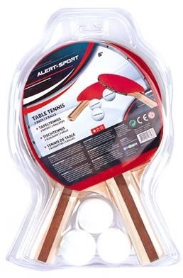 2 Ping pong pallet + 3 bal in tasje.