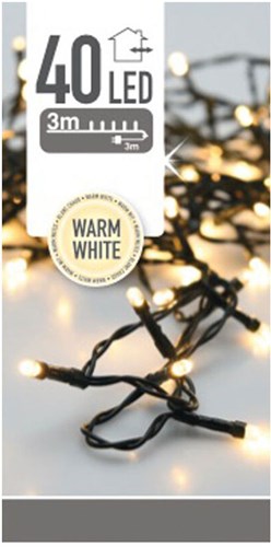 Buiten Ledverlichting 40 Led - Warm White, 300cm