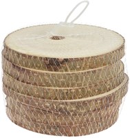Koopman Holz Untersetzer Baumrinde 11cm 6er Set Dekoration