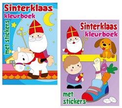Sinterklaas-Malbuch mit Aufklebern 2-fach