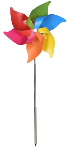 Windmühle buntes Spielzeug ausziehbar Kunststoff 72 cm