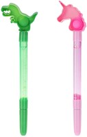 Pop It Glitter Spielzeug Stift mit Figur mehrfarbig