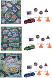 Auto Spielmatte pädagogisches Spielzeug multicolor 79x70cm inklusive Zubehör