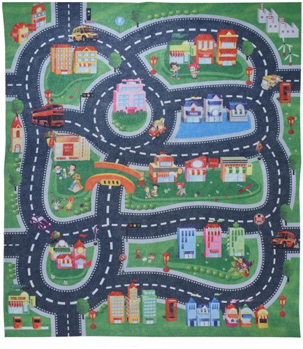 Auto Spielmatte pädagogisches Spielzeug multicolor 79x70cm inklusive Zubehör-2
