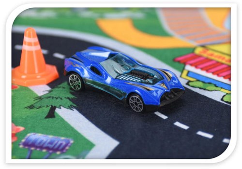 Auto Spielmatte pädagogisches Spielzeug multicolor 79x70cm inklusive Zubehör-3
