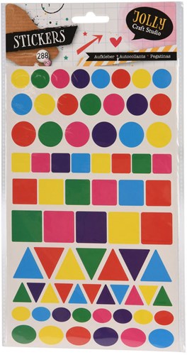 Stickers geometrische Formen Papier Basteln 288 Stück mehrfarbig