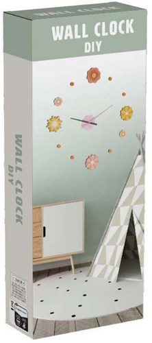 Koopman Kinderuhr 3D Sticker Wanduhr Multicolor Dekoration