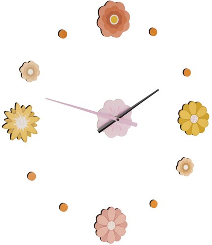 Koopman Kinderuhr 3D Sticker Wanduhr Multicolor Dekoration-2
