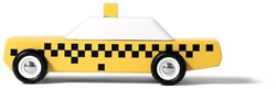Candylab Holzspielzeugauto Taxi gelb schwarz - Junior Taxi Design