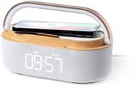 Digitaler Radiowecker mit kabellosem Ladegerät – Bluetooth-Lautsprecher mit Akku – Schlummerfunktion – USB-C – Nachtlicht – dimmbares LED-Display-2