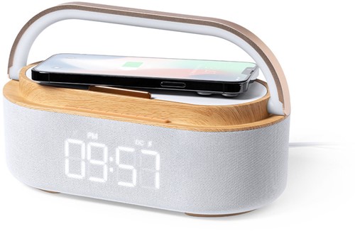 Digitaler Radiowecker mit kabellosem Ladegerät – Bluetooth-Lautsprecher mit Akku – Schlummerfunktion – USB-C – Nachtlicht – dimmbares LED-Display-2