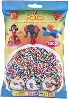 Hama Bügelperlen - gestreifte Mix 3000 Stück - kreative Bastelperlen