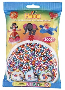 Hama Bügelperlen - gestreifte Mix 3000 Stück - kreative Bastelperlen