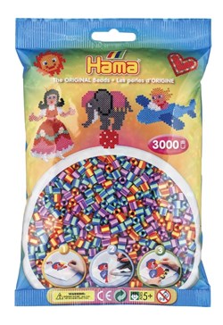 Hama Bügelperlen - Gestreifte Mix 3000 Stück - Kreatives Bastelspielzeug