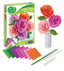 Sentosphère Bastelset Krepppapier Blumen Rosen für Kinder