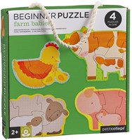 PETIT COLLAGE Mein erstes Puzzle – Baby-Tierfarm-2