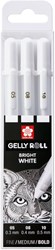 Sakura 3 Gelstift Gold Silber Weiß im Etui POXPGBWH
