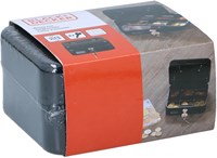 Geldkassette mit Schlüssel Metall schwarz 6 Fächer sicher aufbewahren