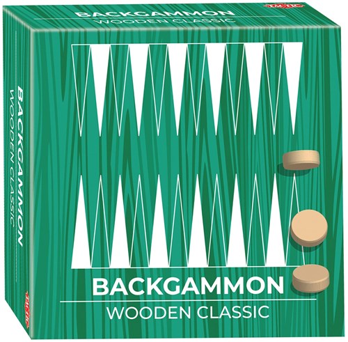 Tactic Backgammon Holz Brettspiel - klassisches Familienspiel