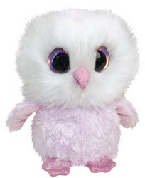 Lumo Stars Kuscheltier Eule Pollo rosa weiß Plüsch 15cm Spielzeug