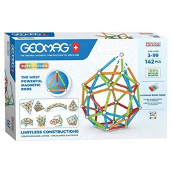 Geomag magnetisches Konstruktionsspielzeug Super Color Recycled 142-teilig