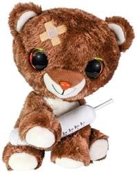 Lumo Stars Kuscheltier Bär Plüsch - Brauner Bär mit Spritze 15cm