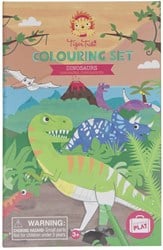 Dinosaur Colouring Set for Boys. Dinosaur Colouring Book Activity Set for Boys. Great travel activity packs for kids / Activity Book. Great Gifts for Boys 6 years old by Tiger Tribe