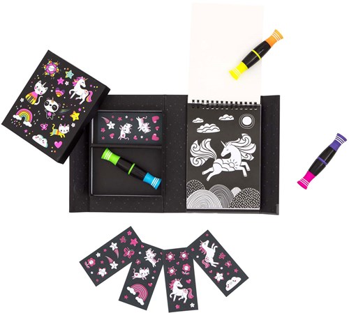 Tiger Tribe Neon Malset Einhörner und Freunde Bastelbox Kinder-3