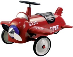 Goki Rutschauto Flugzeug rot - Metall-Ride-On für Kinder