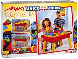 Spieltisch Baubox Unico groß gelb mit Bausteinen - Spielzeug