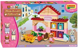 Bauset Supermarkt Unico Maximilian Families Bausteine 60-teilig Spielzeug