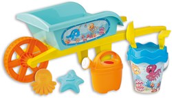 Androni Giocattoli Schubkarre Strandset Unterwasserwelt 8-teiliges Spielzeug