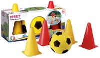Androni Giocattoli Fußballset - Softball mit 4 Kegeln für Kinder