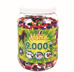 Hama Bügelperlen - Kreatives Bastelset mit 9000 Perlen Primärfarben