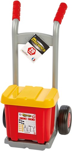 Ecoiffier Spielzeug Sackkarre mit Werkzeugkasten - Bauset für Kinder