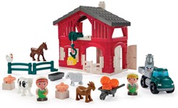 Abrick Bauernhof Bauset - Spielzeug Bauernhof mit Tieren und Zubehör