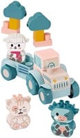 Ecoiffier Abrick Baby Mijn Eerste Tractor met Grappige Dieren, 25dlg.-2
