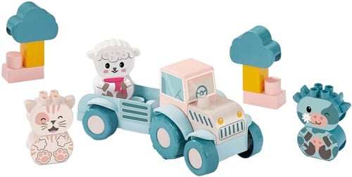 Ecoiffier Abrick Baby Mijn Eerste Tractor met Grappige Dieren, 25dlg.-3